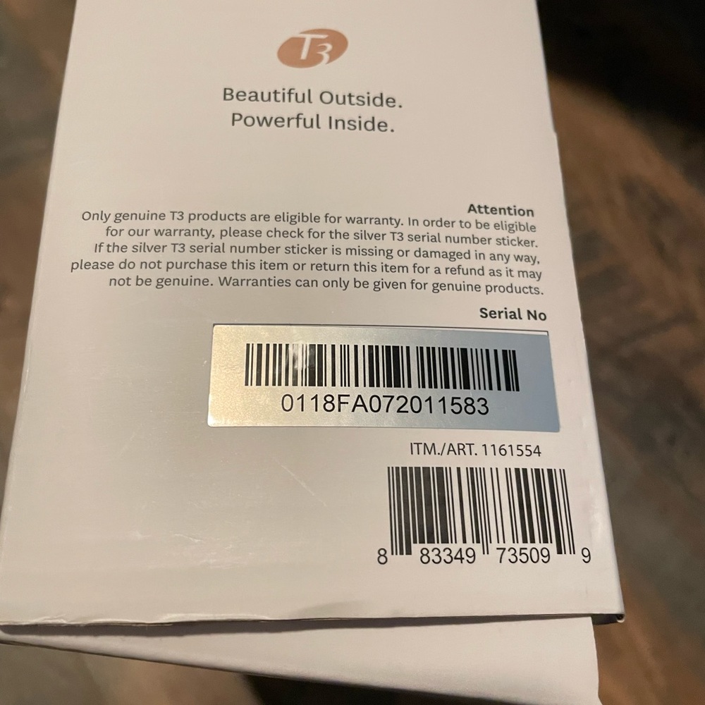 T3 SinglePass 1” Ceramic Straightening Styling Flat Iron Wht Gold Model 73509 - Picture 6 of 8